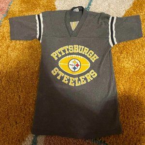 vintage boys STEELERS cotton summer jersey boys tee shirt - size 14/16